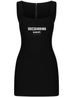 Dolce & Gabbana DGVIB3 robe courte sans manches à logo imprimé - Noir