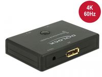 Delock 18750 DisplayPort 2 - 1 Switch bidirectioneel 4K 60 Hz - thumbnail