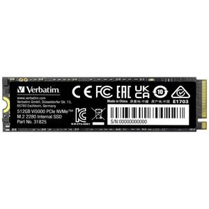 Verbatim Vi5000 512 GB NVMe/PCIe M.2 SSD 2280 harde schijf M.2 NVMe PCIe 4.0 x4 Retail 31825