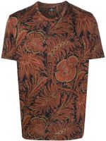 ETRO t-shirt en coton à fleurs - Noir