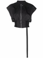 Rick Owens DRKSHDW veste bomber crop à design sans manches - Noir