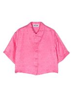 Moschino Kids chemise à logo en jacquard - Rose - thumbnail