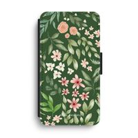 Botanical green sweet flower heaven: iPhone XS Max Flip Hoesje - thumbnail