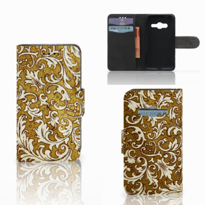 Wallet Case Samsung Galaxy Trend 2 Barok Goud