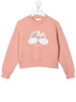 Palm Angels Kids pull en coton à imprimé arc-en-ciel - Rose - thumbnail