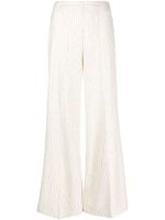 Forte Forte pinstripe-pattern wide-leg trousers - Blanc