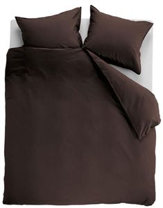 Ambiante Dekbedovertrek Uni Cotton Brown-1-persoons (140 x 200/220 cm)