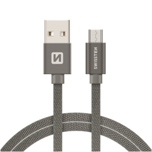 Swissten Micro-USB naar USB kabel - 2M - Grijs