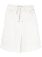 Tommy Hilfiger short en lin à taille haute - Blanc - thumbnail