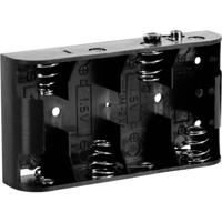 Velleman BH243B Batterijhouder 4 C (baby) Drukknopaansluiting (l x b x h) 106 x 59 x 22 mm - thumbnail