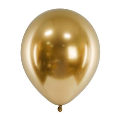 Glossy chroom ballonnen goud (50st)