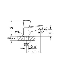 Grohe Costa-s Fonteinkraan Laag Chroom