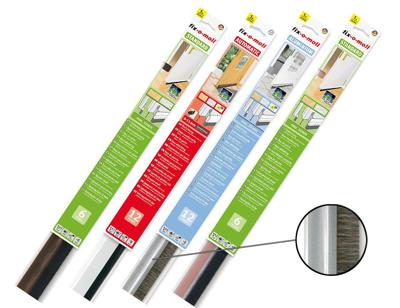 Fix-o-moll Deurborstel premium zelfklevend - 1m - aluminium Fix-o-moll Deurborstel premium zelfklevend - 1m - aluminium