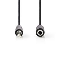 Nedis CAGP22050BK30 Stereo-audiokabel 3,5 Mm Male - 3,5 Mm Female 3,0 M Zwart - thumbnail