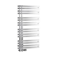 Designradiator Sapho Volga Recht 50x97.6 cm 265W Geborsteld RVS Sapho - thumbnail