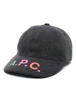 A.P.C. casquette à logo imprimé - Gris