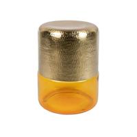 Froschkönig24 Cave bijzettafel Ø 35 cm goud/barnsteen