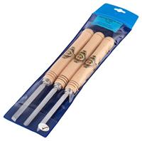 KIRSCHEN Gereedschap 1635000 | 3-delige korte draaierbeitelset met wit beukenhandvat in SB-tas