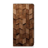 Book Wallet Case voor Samsung Galaxy A05s Wooden Cubes - thumbnail