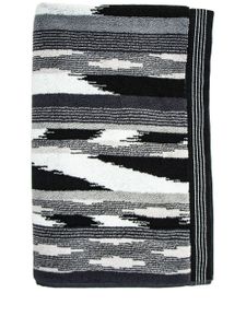 Missoni Home serviette de bain en coton à rayures - Noir