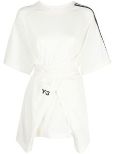 Y-3 t-shirt croisé à logo appliqué - Blanc