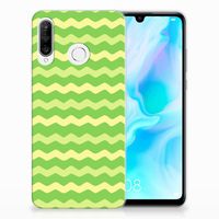 Huawei P30 Lite TPU bumper Waves Green - thumbnail