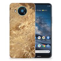 Nokia 8.3 TPU Siliconen Hoesje Marmer Creme