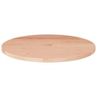 Tafelblad rond 40x1,5 cm onbehandeld massief eikenhout