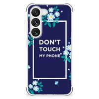 Samsung Galaxy S23 Anti Shock Case Flowers Blue DTMP