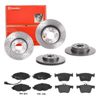 Remmenset, remschijf BREMBO, Remschijftype: Geperforeerd, Inbouwplaats: Achteras: , u.a. für VW, Seat, Audi, Skoda - thumbnail