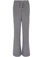 Balmain pantalon ample à motif monogrammé - Blanc - thumbnail