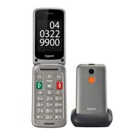 Gigaset GL590 - Mobiele telefoon voor senioren - zonder abonnement - met SOS-functie - comfortabele bediening - drie snelkeuzetoetsen, Zilver