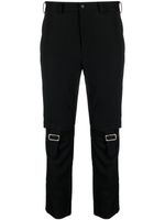 Black Comme Des Garçons pantalon skinny à détails de découpes - Noir