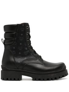 MCM bottines Visetos 40 mm à motif monogrammé - Noir