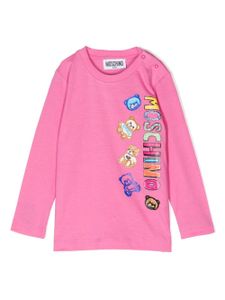 Moschino Kids t-shirt en coton à imprimé Teddy Bear - Rose