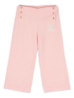 The Animals Observatory pantalon en velours côtelé à patch logo - Rose