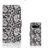 Samsung Galaxy S10 Plus Hoesje Black Flowers - thumbnail