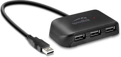 SPEEDLINK SL-140004-BK interface hub USB 2.0 480 Mbit/s Zwart