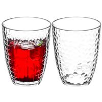 Drinkglas Estiva - 10x - transparant - onbreekbaar kunststof - 380 ml