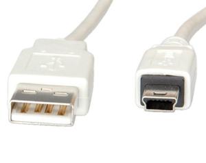 VALUE USB 2.0 kabel, type A - 5-Pin Mini, Typ A 5 Pin Mini , wit, 3 m