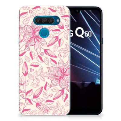 LG Q60 TPU Case Pink Flowers