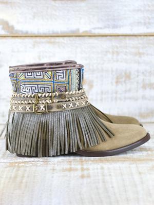 Bohemian Fringe Booties