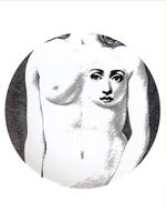 Fornasetti assiette imprimée - Noir