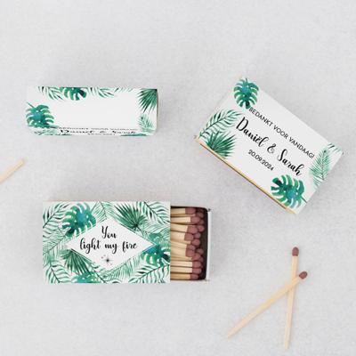 Luciferdoosje tropische bladeren Luciferdoosje tropische bladeren