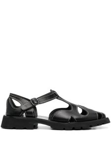 Hereu sandales Floreta en cuir - Noir