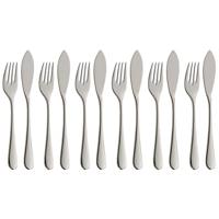 WMF Visbestek 12-Delig Merit Visvork Vismes Cromargan Protect Roestvrij Staal Extreem Krasbestendig Gepolijst