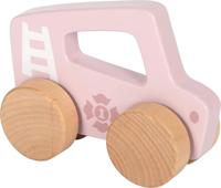 small foot duw-auto roze van hout, 2-in-1 grijpspeelgoed en speelgoedvoertuig, speelgoed voor motorische vaardigheden voor baby's vanaf 6 maanden, 12709