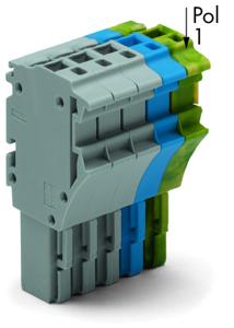 WAGO 2022-105/000-038 Connector, female Groen, Geel, Blauw, Grijs 1 stuk(s)