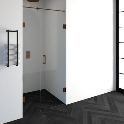 Sanituba Complete Profielloze Nisdeur 2-delig 100cm met 60cm deur koper Sanituba Complete Profielloze Nisdeur 2-delig 100cm met 60cm deur koper