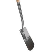 Spade 16 cm blank met houten steel 76 cm - thumbnail